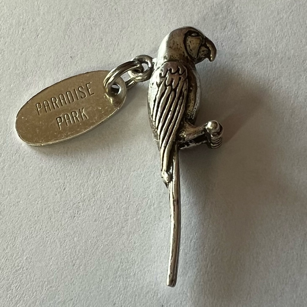 Rare Vintage 1970s Parrot Bird Sterling Silver Charm